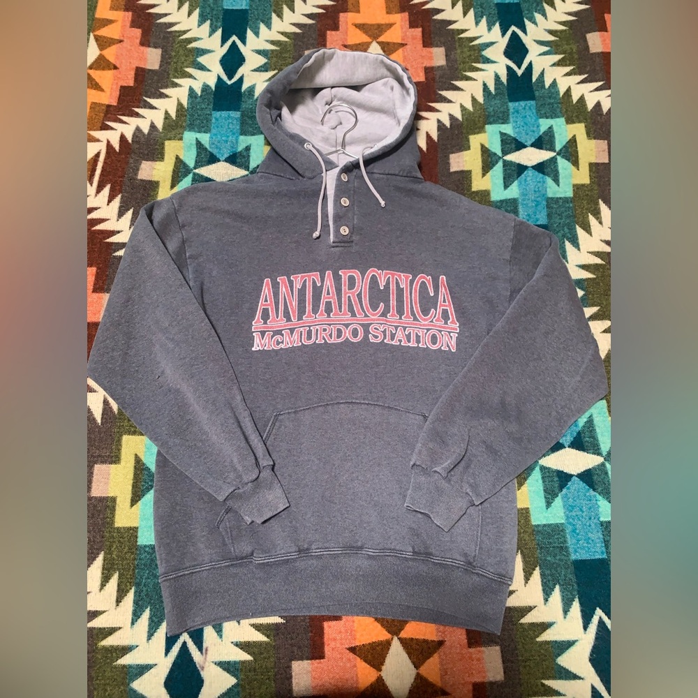 Gray Antarctica McMurdo Station Hoodie